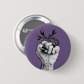 Horror Art Black Magic Ring Hand Dunkle Fantasie Button (Vorne & Hinten)