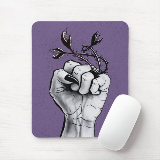 Horror Art Black Magic Ring Hand Dunkle Fantasie Mousepad (Mit Mouse)