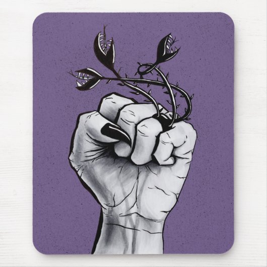 Horror Art Black Magic Ring Hand Dunkle Fantasie Mousepad (Vorne)