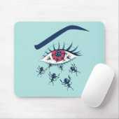 Horror Art Creepy Crawling Insekten Augen Mousepad (Mit Mouse)
