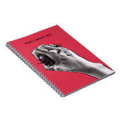 Horror Art Stabbed Fist Gothic Notizblock (Rechte Seite)