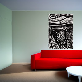 Horror auf der Brücke | AI Art Poster