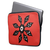 Horror Augen Blume Creepy Macabre Red Black Laptopschutzhülle (Vorderseite Links)