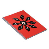 Horror Augen Blume Creepy Macabre Red Black Notizblock (Rechte Seite)