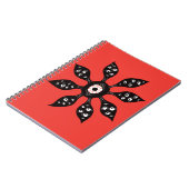 Horror Augen Blume Creepy Macabre Red Black Notizblock (Linke Seite)