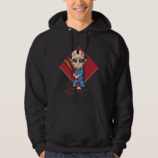 Horror Baseball Player Hoodie (Vorderseite)