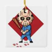 Horror Baseball Player Keramikornament (Vorderseite)