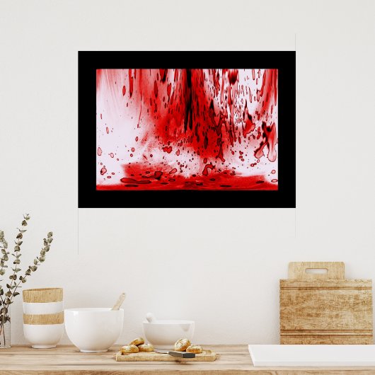 Horror Beängstigend Bloody Halloween Poster (Küche)