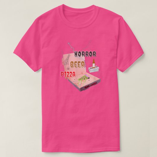 Horror Beer Pizza T-Shirt (Design vorne)