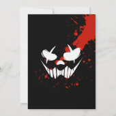 Horror Blood & Bats Halloween Party Einladung (Rückseite)