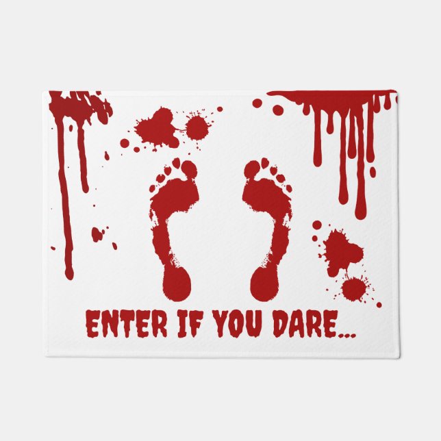 Horror Bloody Footprints Blood Spatter Halloween Fußmatte (Vorderseite)