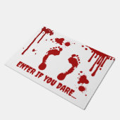 Horror Bloody Footprints Blood Spatter Halloween Fußmatte (Schrägansicht)