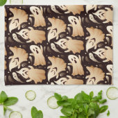 Horror Boo Ghost Halloween Pattern Geschirrtuch (Gefaltet)
