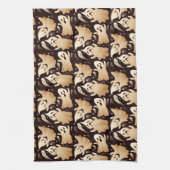 Horror Boo Ghost Halloween Pattern Geschirrtuch (Vertikal)