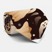 Horror Boo Ghost Halloween Pattern Krawatte (Gerollt)