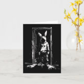 Horror Bunny Mask Man Rabbit Alt Goth Slasher Cree Karte (Gelbe Blume)