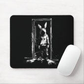 Horror Bunny Mask Man Rabbit Alt Goth Slasher Cree Mousepad (Mit Mouse)