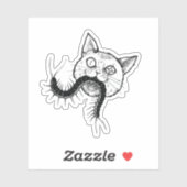 Horror cat anime art aufkleber (Blatt)