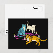 Horror Cat culloween Einladung (Vorne/Hinten)