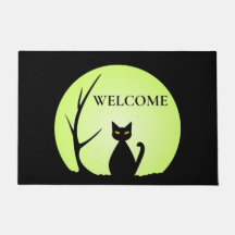Horror Cat Halloween Doormat
