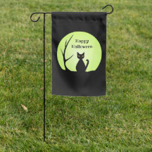 Horror Cat Halloween Garden Fahne