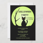 Horror Cat Halloween-Party Einladung (Rückseite)