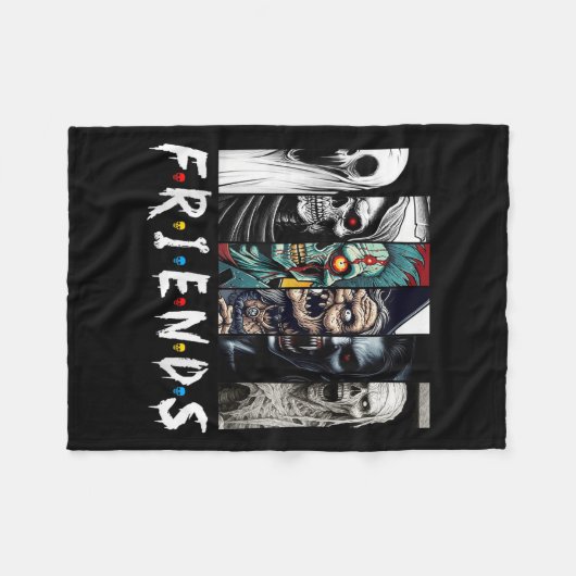 Horror Characters Friend Halloween Family Matching Fleecedecke (Vorderseite (Horizontal))