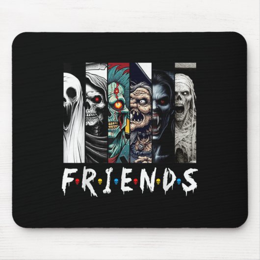 Horror Characters Friend Halloween Family Matching Mousepad (Vorne)