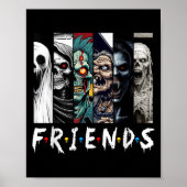 Horror Characters Friend Halloween Family Matching Poster (Vorne)