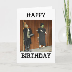 Horror Characters Happy Birthday Card Karte