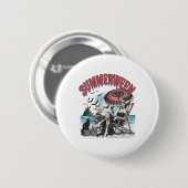 Horror-Charakter Summerween Halloween Vintage Stra Button (Vorne & Hinten)