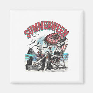 Horror-Charakter Summerween Halloween Vintage Stra Magnet