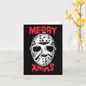 Horror Christmas Merry Xmas Mask Karte (Gelbe Blume)