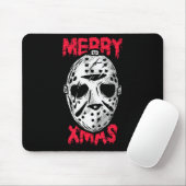 Horror Christmas Merry Xmas Mask Mousepad (Mit Mouse)