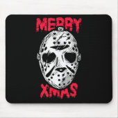 Horror Christmas Merry Xmas Mask Mousepad (Vorne)