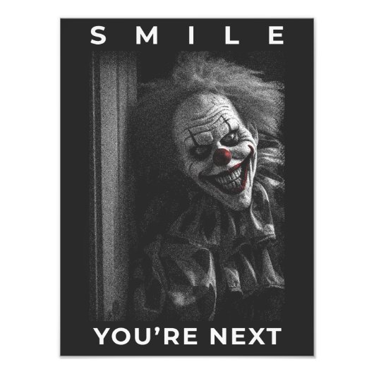 Horror clown smiling creepy fotodruck (Vorne)
