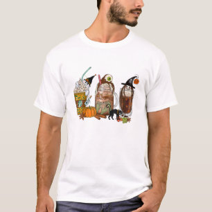 Horror Coffee Latte Pumpkin Gewürz Halloween T-Shirt