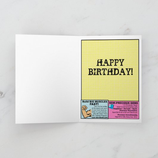 Horror Comic Birthday Karte (Innenseite)