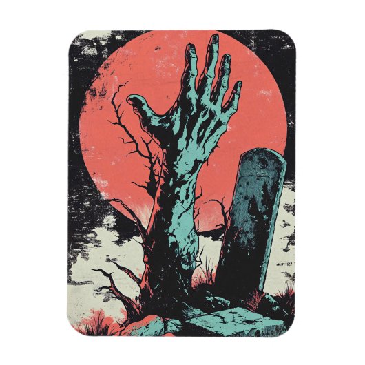 Horror-Comic-Friedhof der Zombies Magnet (Vertikal)