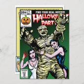 Horror Comic Style Halloween-Party Einladung (Vorne/Hinten)