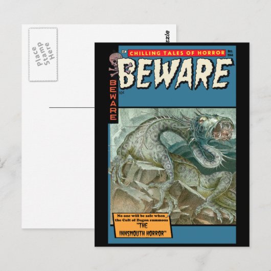 Horror Comic: Vorsicht Postkarte (Vorne/Hinten)