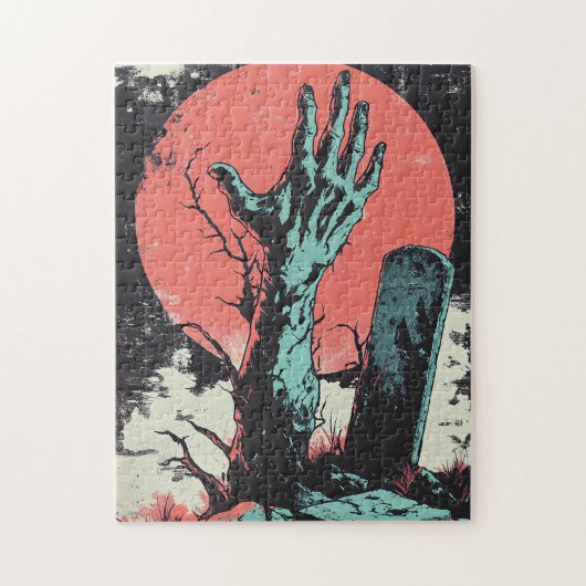 Horror-Comic-Zombie-Friedhof Puzzle (Vertikal)