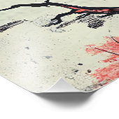 Horror Comic Zombie Graveyard Fotodruck (Ecke)