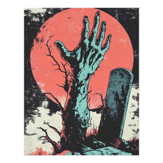 Horror Comic Zombie Graveyard Fotodruck