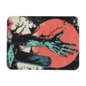 Horror Comic Zombie Graveyard Magnet (Horizontal)
