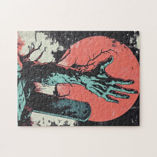 Horror Comic Zombie Graveyard Puzzle (Horizontal)