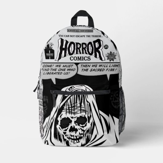 HORROR Comics Backpack  Bedruckter Rucksack (Vorderseite)