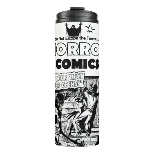 'Horror-Comics' Retro-Tumbler Thermosbecher (Vorderseite)