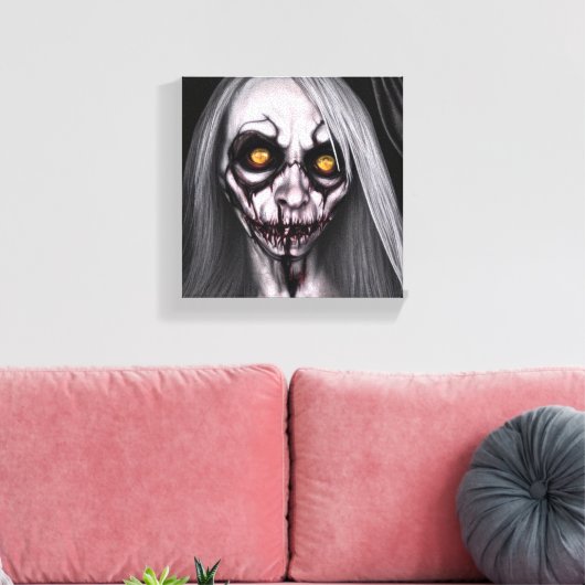 Horror Creepy Woman Leinwanddruck (Insitu (Wohnzimmer))