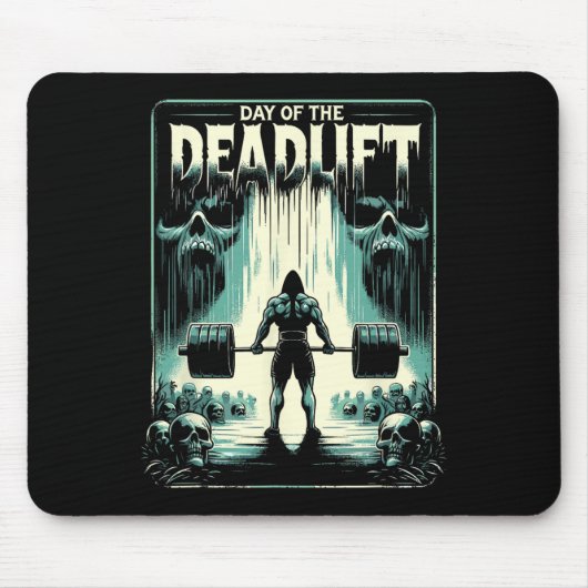 Horror Deadlift Workout Training Bodybuilder Mousepad (Vorne)